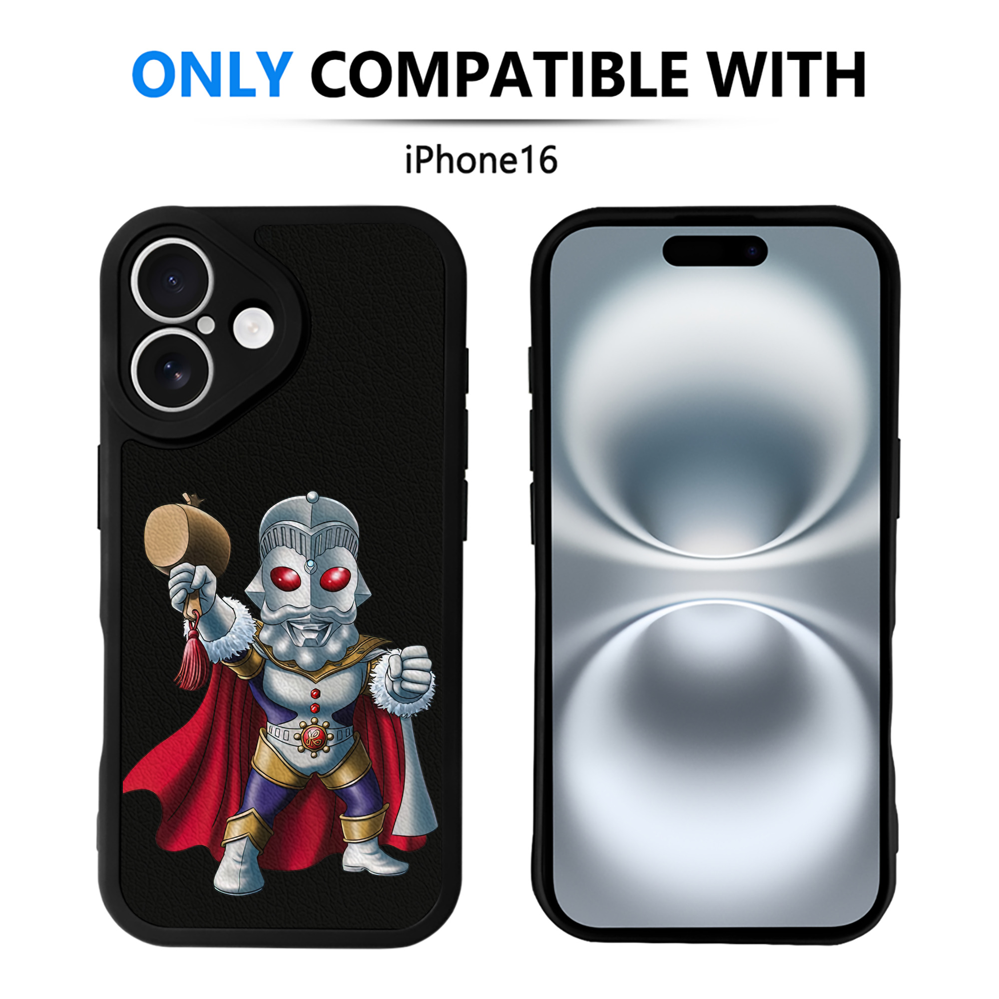 （画像用） ウルトラマン Ultraman 【iPhone 16シリーズ対応】シリコンスマホケース（レザー調） 材質：シリコン